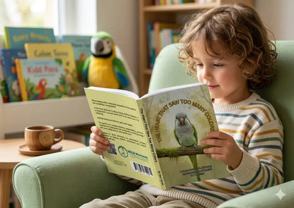 Children's book "The Heart That Saw Too Many Colors" by WILD Moments. A gentle story teaching empathy, responsibility, and how to look beyond appearance to understand an animal's true wellbeing.